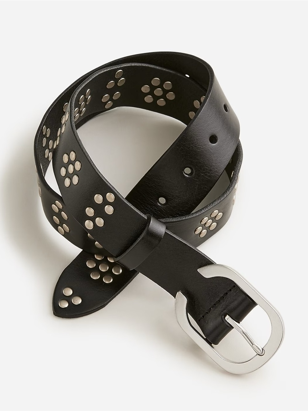 Mari Giudicelli x J.Crew Studded Wide Leather Belt